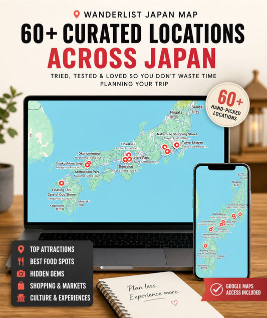 Wanderlist: Japan 60+ google pins